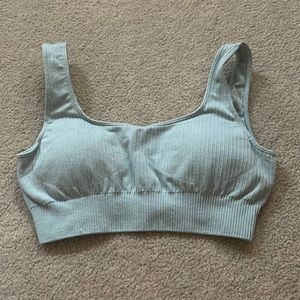 Light blue sports bra